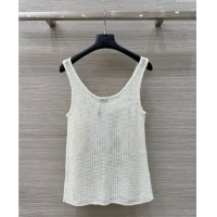 ​Top Quality Classic Chanel Knit Mesh Vest 0611 White 2025
