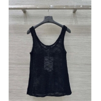 ​New Fashion Chanel Knit Mesh Vest 0611 Black 2025