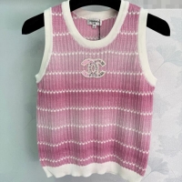 ​Classic Discount Chanel Knit Vest 061001 Pink 2025
