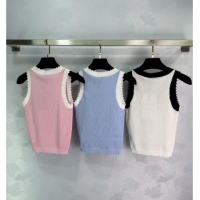 ​Luxury Cheap Chanel Knit Vest 061106 Blue 2025