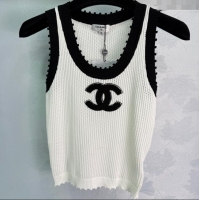 New Style Chanel Knit Vest 061106 White 2025