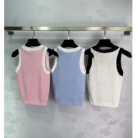 New Style Chanel Knit Vest 061106 White 2025