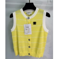 Spot Bulk Chanel Knit Vest 061107 Yellow 2025