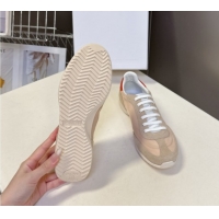 Fashion Celine Racer Low top Sneakers in Nylon and Suede Blush Pink 0826142