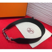 New Product Hermes Kelly Pocket Shoulder Strap in Leather 4x68cm HS091203 Black/Silver 2025