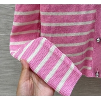 Luxury Classic Dior Striped Cardigan DR061111 Pink 2025