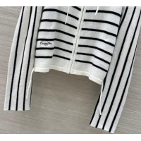 Promotional Dior Wool Striped Cardigan DR061206 White 2025