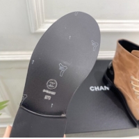 Luxurious Chanel Patent & Calfskin Laced-up Ankle Boots 3.5cm Beige 2025 CH083006