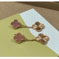 Shop Discount Van Cleef & Arpels Alhambra Earrings And 2 Motifs V0122 Blue/Gold 2025