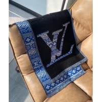 Promotional Louis Vuitton MNG Two Wool Scarf 33x200cm LV091001 Blue 2025