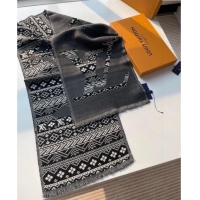 Low Cost Louis Vuitton MNG Two Wool Scarf 33x200cm LV091001 Grey 2025