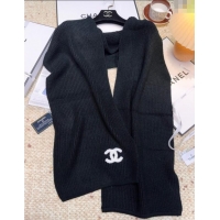 Best Price Chanel Cashmere Wool Long Scarf 30x175cm CH091004 Black 2025