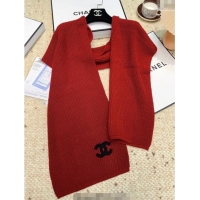 Grade Quality Chanel Cashmere Wool Long Scarf 30x175cm CH091004 Red 2025