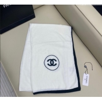 Top Grade Chanel Silk Cashmere Blend Long Scarf 65x180cm CH091006 White 2025