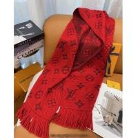 Super Quality Louis Vuitton Cashmere Wool Long Scarf 31x175cm LV091009 Red 2025