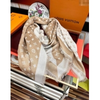 Discount Louis Vuitton Cashmere Patchwork Square Scarf 140x140cm LV091012 Gold-Tone 2025