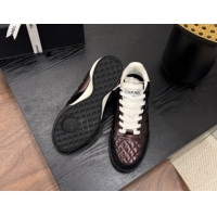 Best Product Chanel Quilted Calfskin Leather Sneakers Dark Brown G4583909