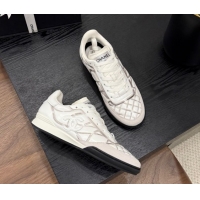 Pretty Style Chanel Quilted Calfskin Leather Sneakers White/Grey G4583909