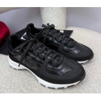 Best Grade Chanel Shiny Calfskin & Suede Sneakers Black 2025 G46609 0901042