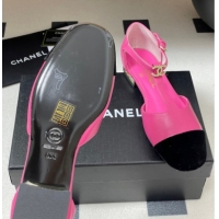 Luxurious Chanel Lambskin & Velvet T Mary Janes Flat Shoes with Pearls Pink 2025 CH090104 0901054