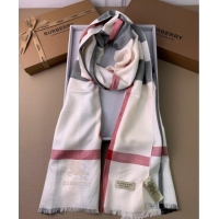 Good Quality Burberry Classic Cashmere Long Scarf 70x200cm BR091013 White 2025