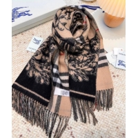 Promotional Burberry Cashmere Long Scarf 50x210cm BR091015 Camel/Black 2025
