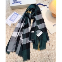 Pretty Style Burberry Cashmere Long Scarf BR091017 Dark Green 2025