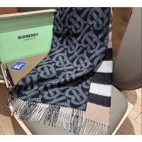 Good Taste Burberry TB Cashmere Wool Long Scarf 30x180cm BR091018 Black 2025
