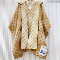 Top Grade Burberry Wool Reversible Cape BR091025 Camel 2025
