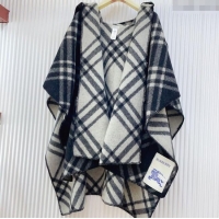 Top Design Burberry Wool Reversible Cape BR091025 Black 2025