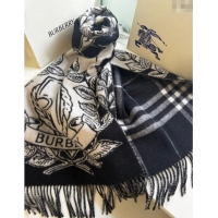 Best Product Burberry Knight Cashmere Long Scarf 50x210cm BR091026 Black 2025