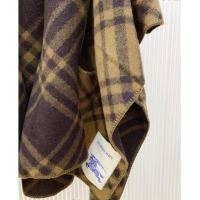 New Fashion Burberry Wool Reversible Cape BR091027 Khaki 2025