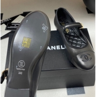 Shop Cheap Chanel Lambskin Leather Mary Janes Flats Ballet G45503 Black