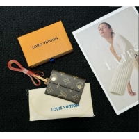 Luxury Cheap Louis Vuitton LV Card Holder with Neck Strap M83154 Brown 2025