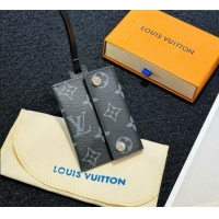 Discount Louis Vuitton LV Card Holder with Neck Strap M83154 Black Monogram 2025