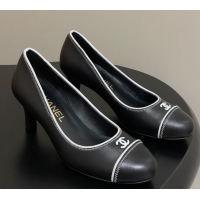 Most Popular Chanel Vintage Lambskin Leather Pumps 6.5cm Black 2025 CH090116