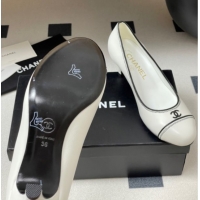Big Discount Chanel Vintage Lambskin Leather Pumps 6.5cm White 2025 CH090116
