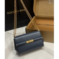 Best Price Dolce&Gabbana Marlene Shoulder Bag in Calfskin D1707 Deep Blue 2025