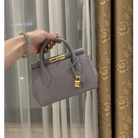 Best Quality Dolce&Gabbana Marlene Day Mini Handbag in Lizard Pattern Calfskin D1708 Grey 2025