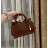 Well Crafted Dolce&Gabbana Marlene Day Mini Handbag in Lizard Pattern Calfskin D1708 Brown 2025