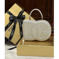 Grade Design Dolce&Gabbana Box Bag in Patent Calfskin D1709 White 2025