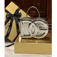 Top Grade Dolce&Gabbana Box Bag in Patent Calfskin D1709 Silver 2025