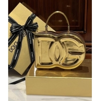 Luxury Discount Dolce&Gabbana Box Bag in Patent Calfskin D1709 Gold 2025