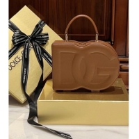 Famous Brand Dolce&Gabbana Box Bag in Smooth Calfskin D1709 Brown 2025