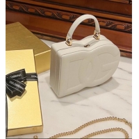 Original Cheap Dolce&Gabbana Box Bag in Smooth Calfskin D1709 White 2025