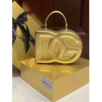 Top Grade Dolce&Gabbana Box Bag in Smooth Calfskin D1709 Gold 2025