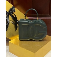 Best Price Dolce&Gabbana Box Bag in Smooth Calfskin D1709 Green 2025