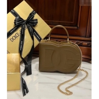 Popular Style Dolce&Gabbana Box Bag in Smooth Calfskin D1709 Tan 2025