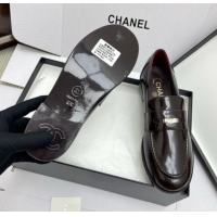 Buy Discount Chanel Mocassins Loafers in Shiny Calfskin G46362 Burgundy