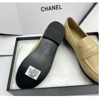 Best Price Chanel Mocassins Loafers in Smooth Calfskin G46362 Beige